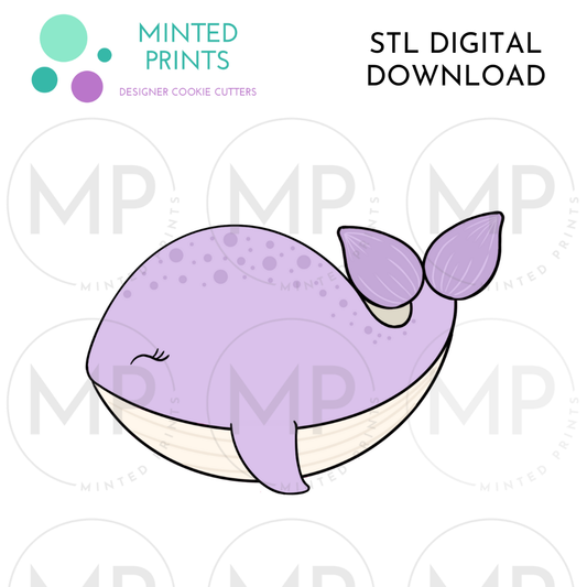 Whale Cookie Cutter STL DIGITAL DOWNLOAD