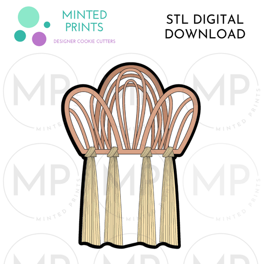 Wicker Wall Hanging Cookie Cutter STL DIGITAL DOWNLOAD