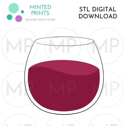 Wine Glass Cookie Cutter STL DIGITAL DOWNLOAD