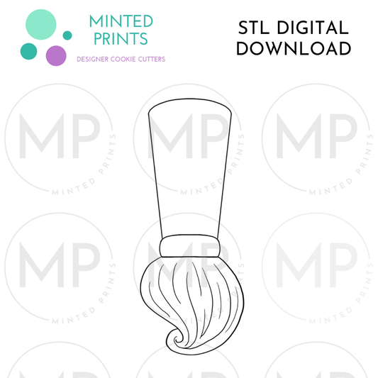 Broom / Paint Brush Cookie Cutter STL DIGITAL DOWNLOAD