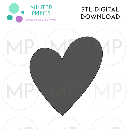 Wonky Heart Cookie Cutter STL DIGITAL DOWNLOAD