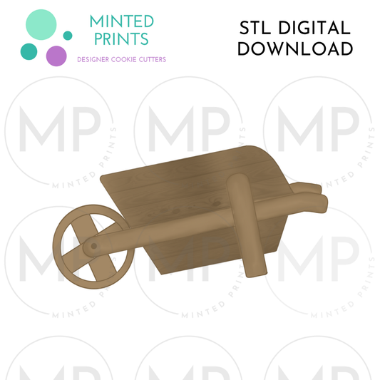 Wood Wheelbarrow Cookie Cutter STL DIGITAL DOWNLOAD