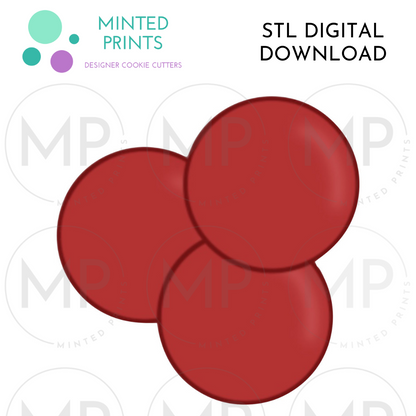 Wreath Berries Cookie Cutter STL DIGITAL DOWNLOAD