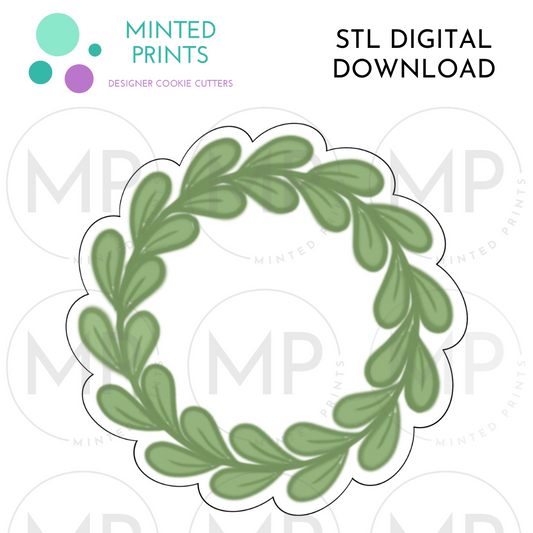 Wreath Cookie Cutter STL DIGITAL DOWNLOAD