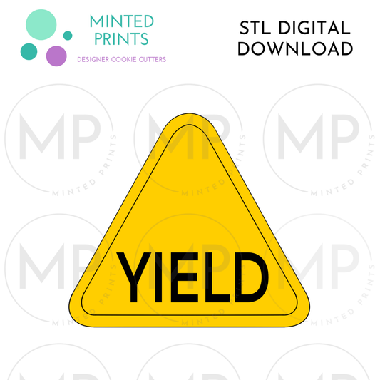 Yield Sign Cookie Cutter STL DIGITAL DOWNLOAD