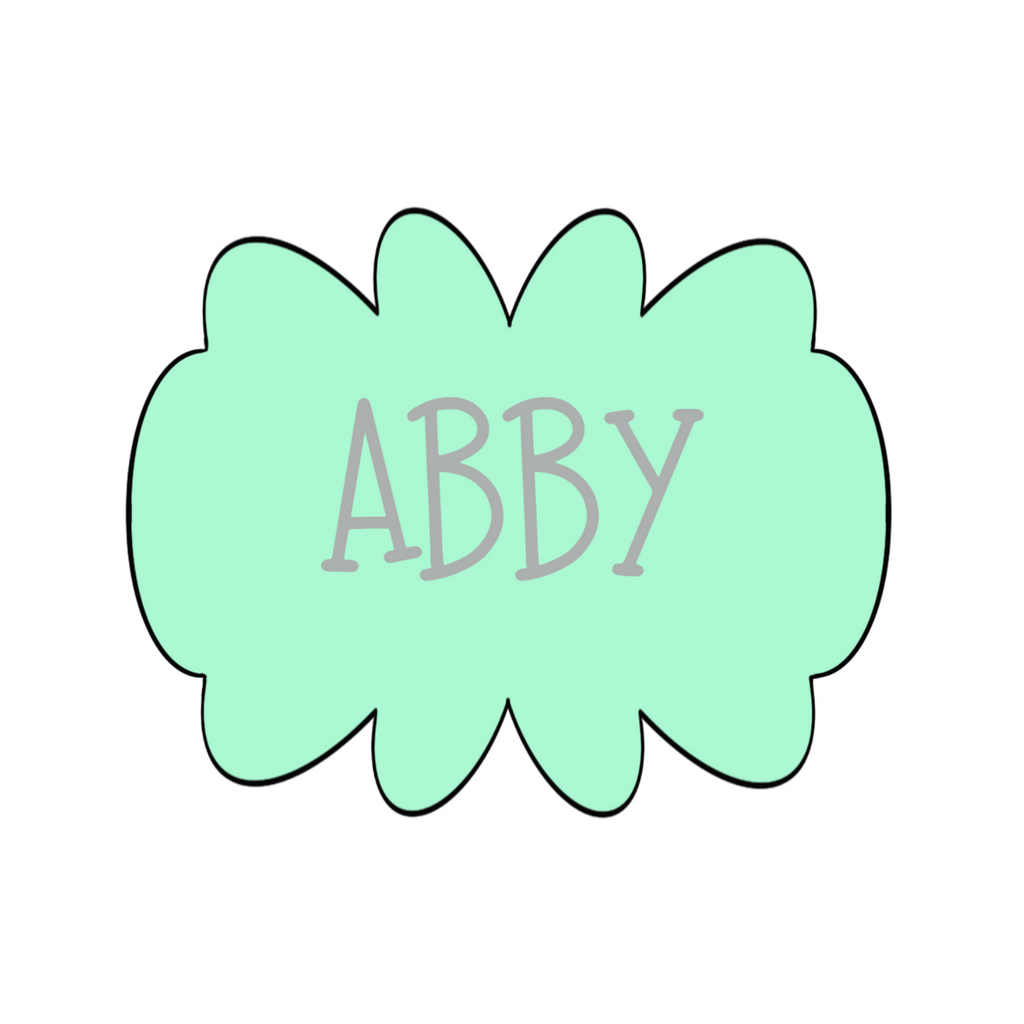 Abby Plaque Cookie Cutter STL Digital File