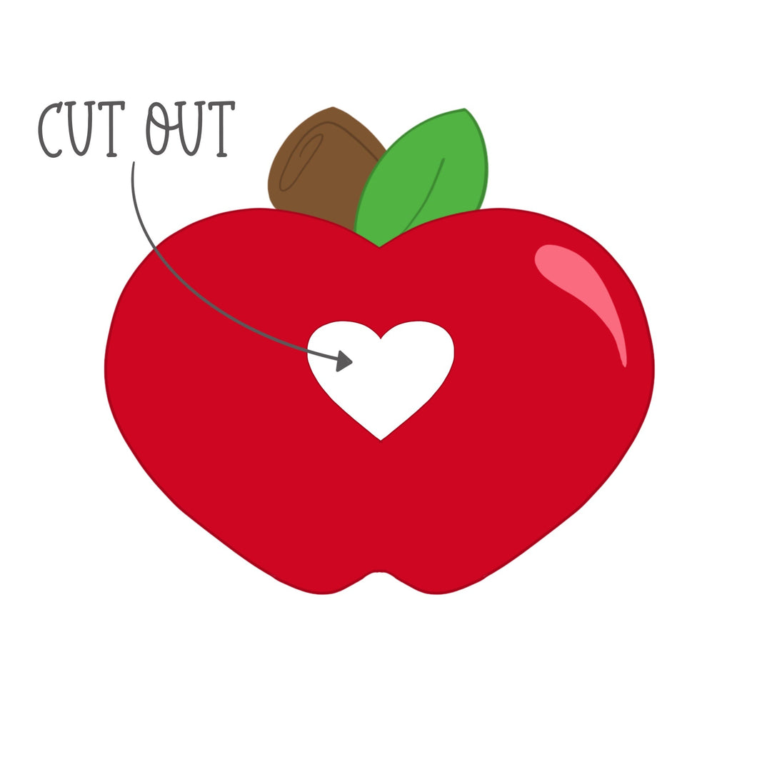 Apple with Heart Cut Out Cookie Cutter