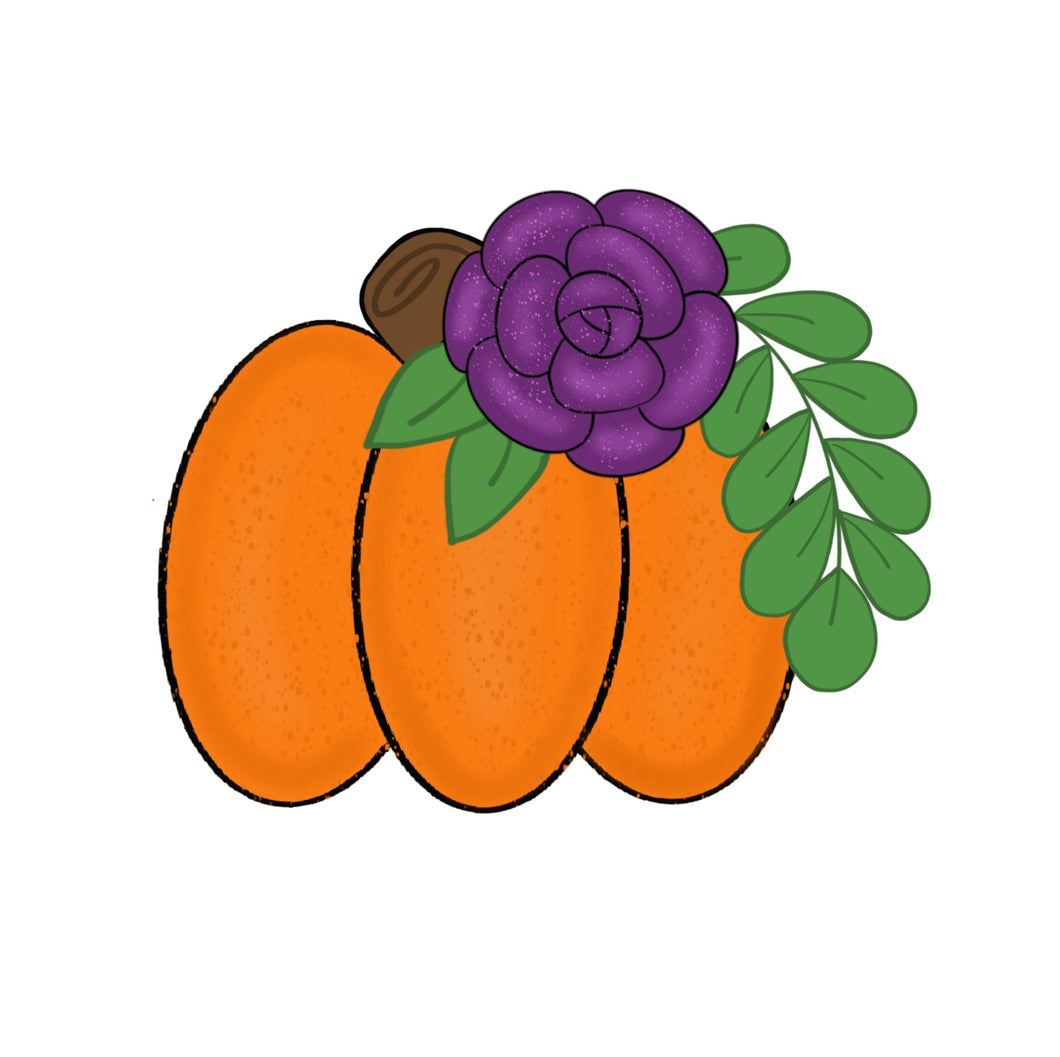 Floral Pumpkin Cookie Cutter STL Digital File
