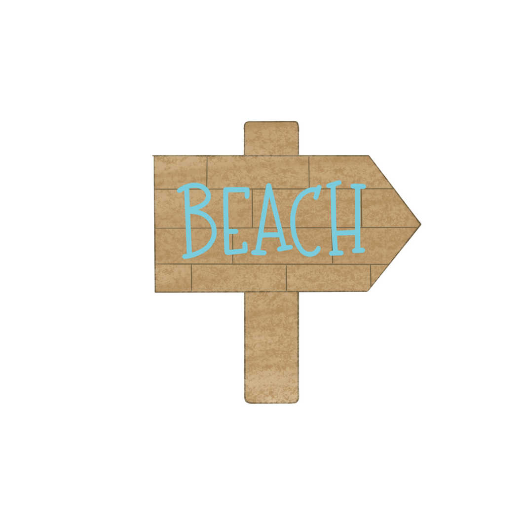 Beach Sign Cookie Cutter STL Digital File