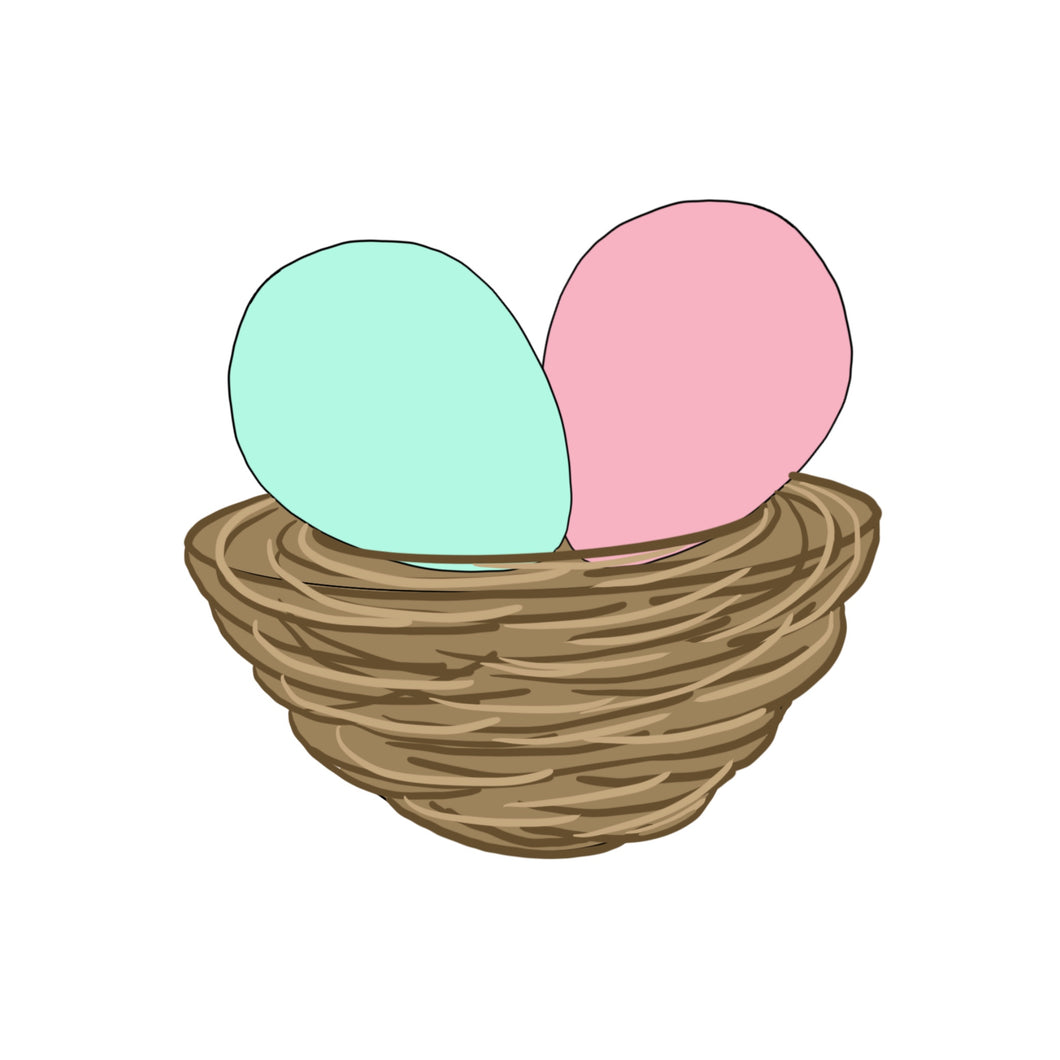 Eggs in Nest Cookie Cutter STL Digital File