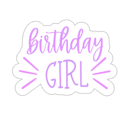 Birthday Girl Script Cookie Cutter STL Digital File