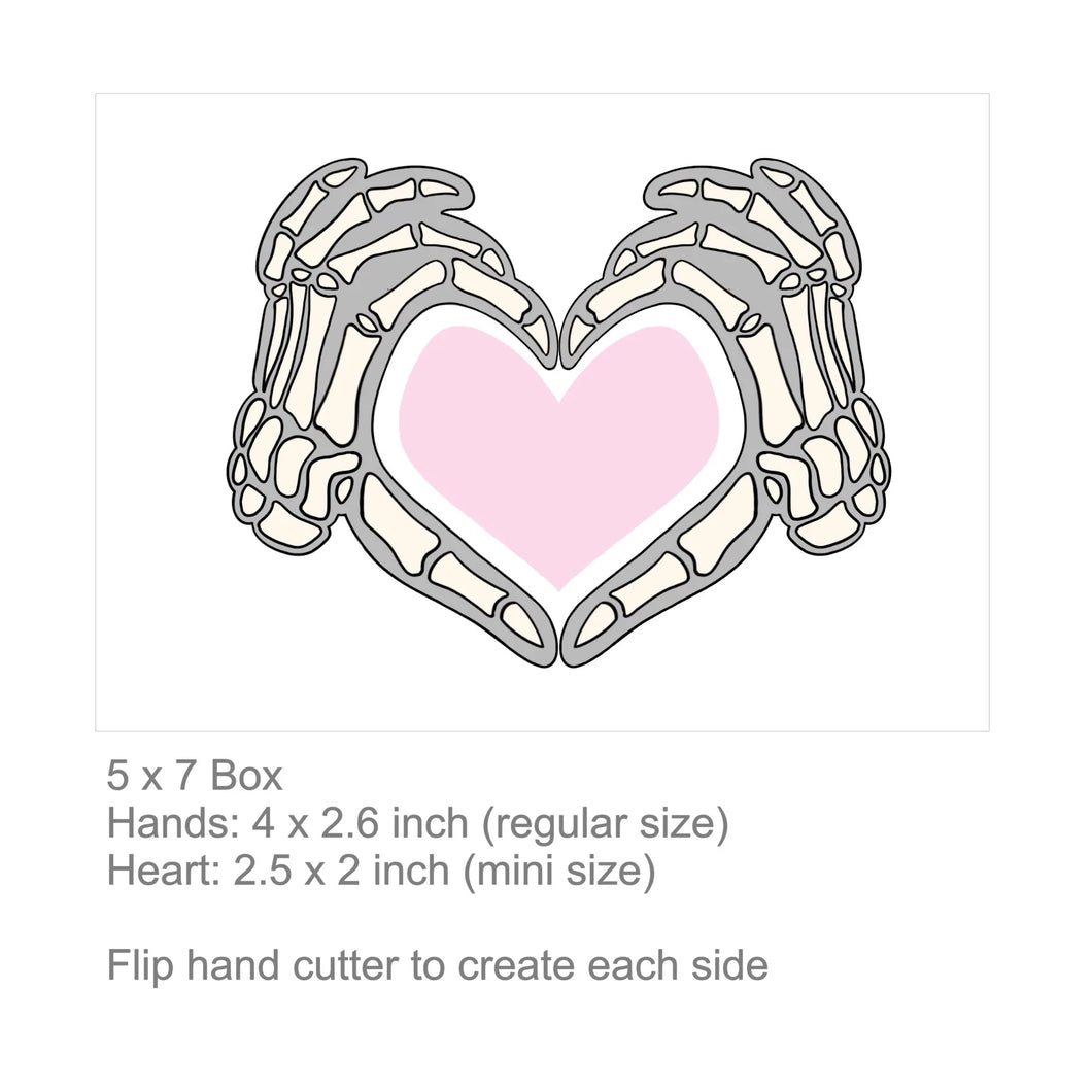 Boney Heart Hands Puzzle STL Digital Files, Set of 2