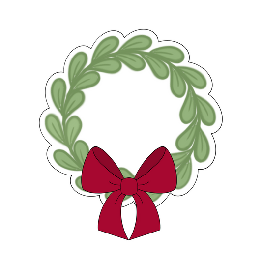 Bow Wreath Cookie Cutter STL Digital File