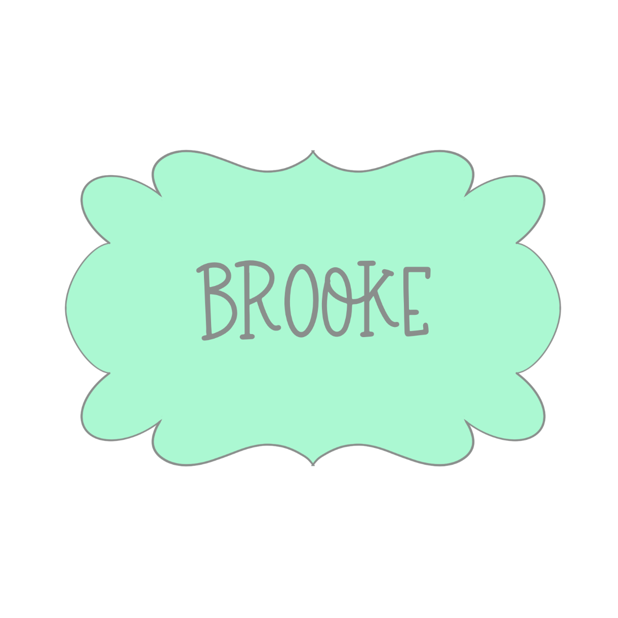 Brooke Plaque Cookie Cutter STL Digital File – Minted Prints