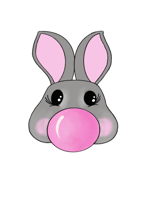Bubble Blowing Bunny Cookie Cutter STL Digital File