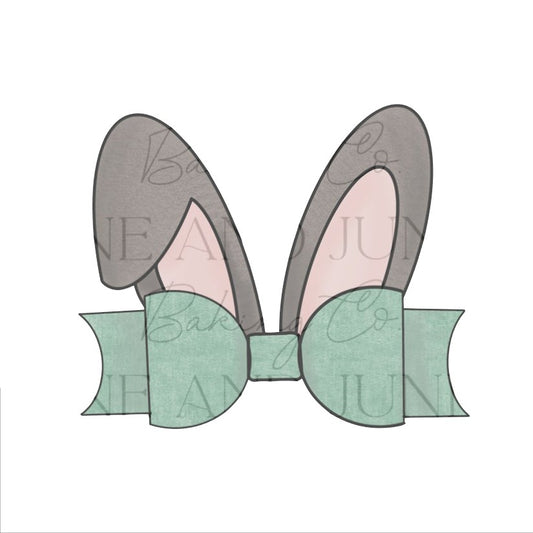 Bunny Ear in Bow Cookie Cutter STL Digital File