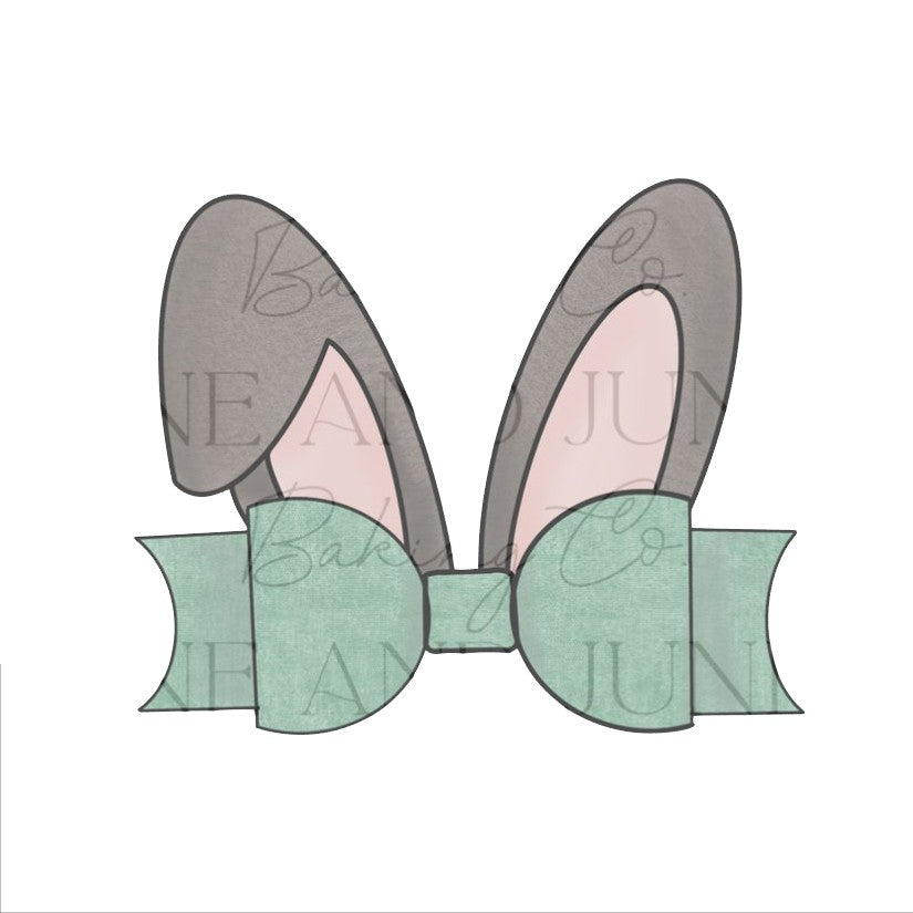 Bunny Ears in Bow Cookie Cutter