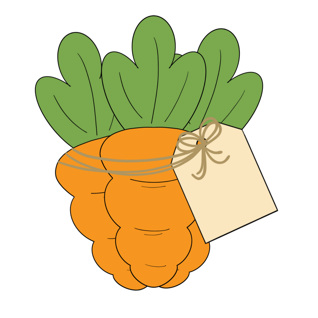 Carrot Bundle with Tag Cookie Cutter