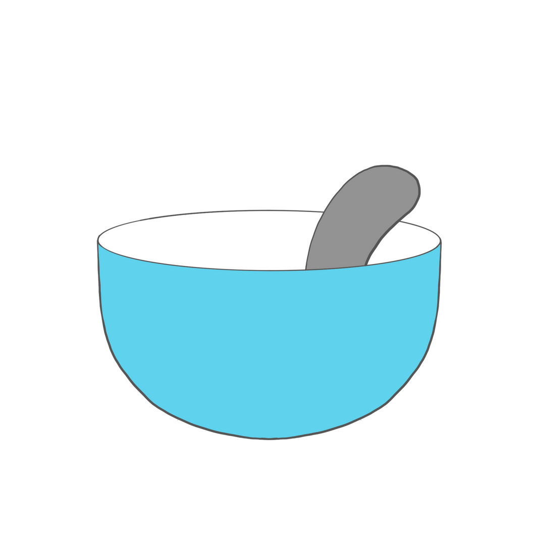 Bowl with Spoon Cookie Cutter STL Digital File