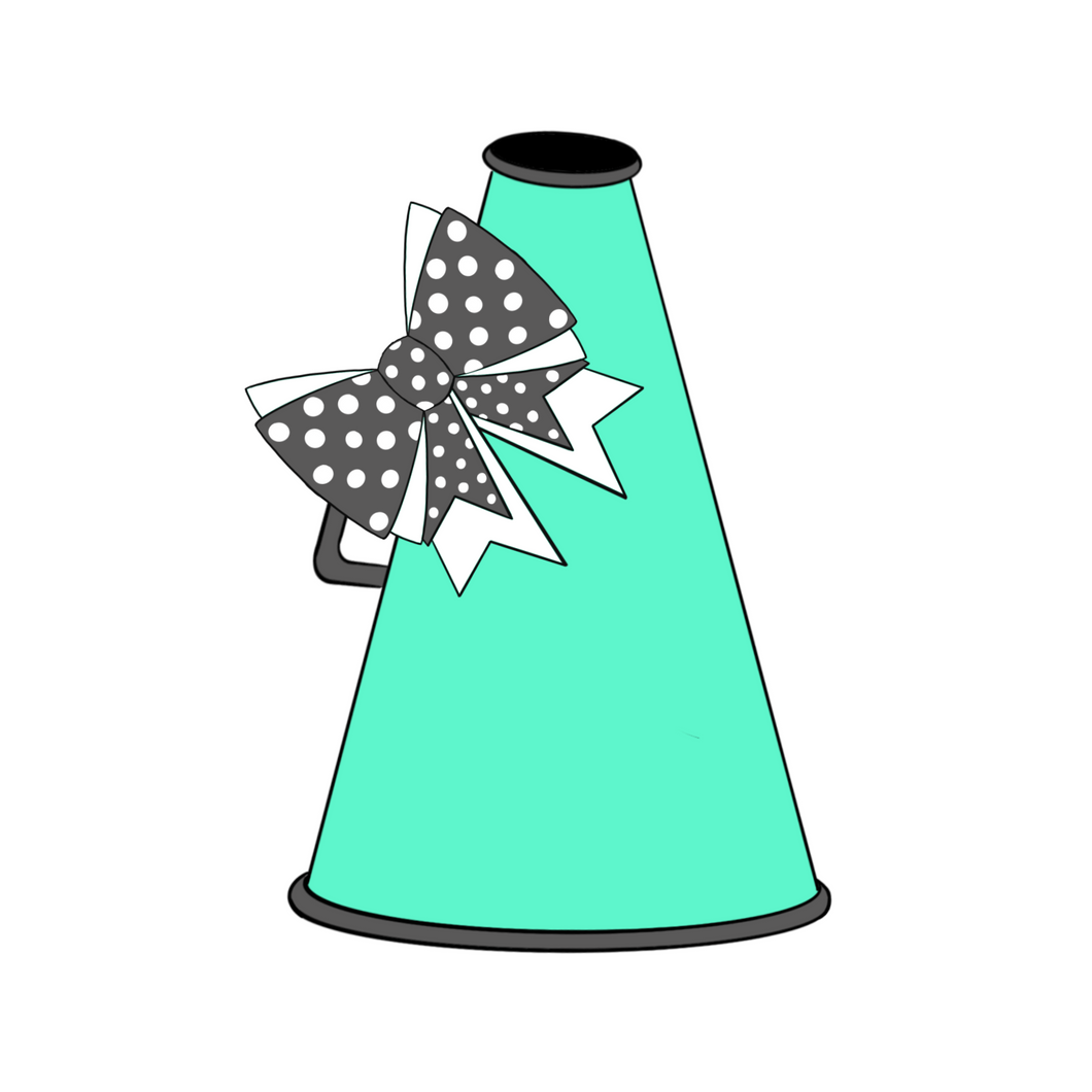 Cheer Cone with Bow Cookie Cutter STL Digital File