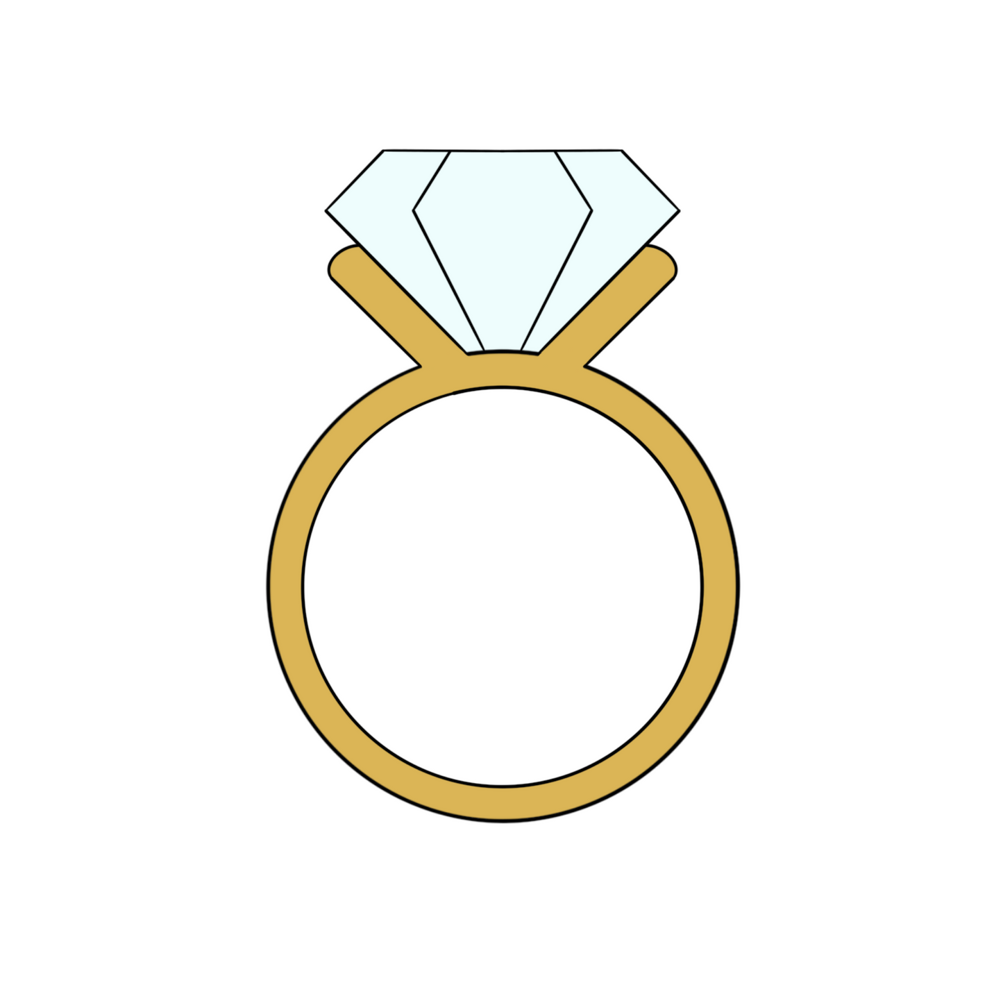 Diamond Ring Cookie Cutter STL Digital File