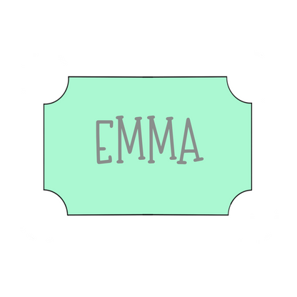 Emma Plaque Cookie Cutter STL Digital File