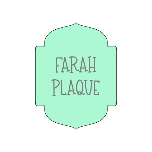 Farah Plaque Cookie Cutter & STLs