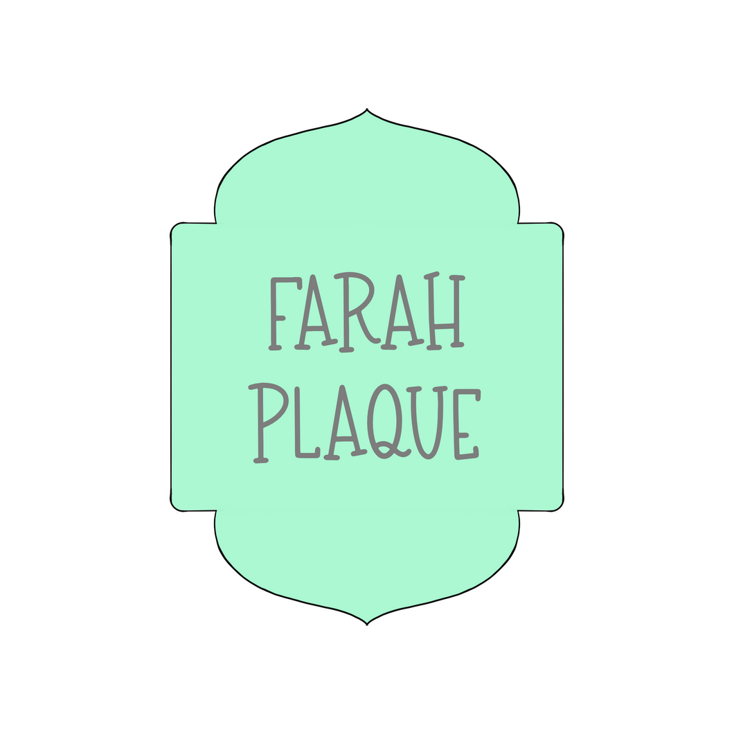 Farah Plaque Cookie Cutter & STLs