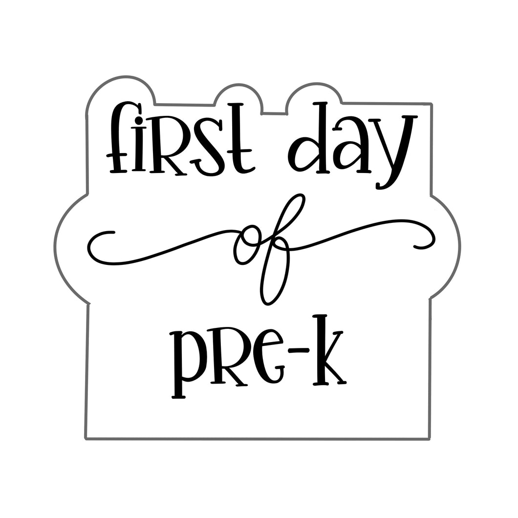 First Day of Plaque Cookie Cutter STL Digital File