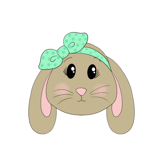 Floppy Ear Bunny with Bandana Cookie Cutter STL Digital File