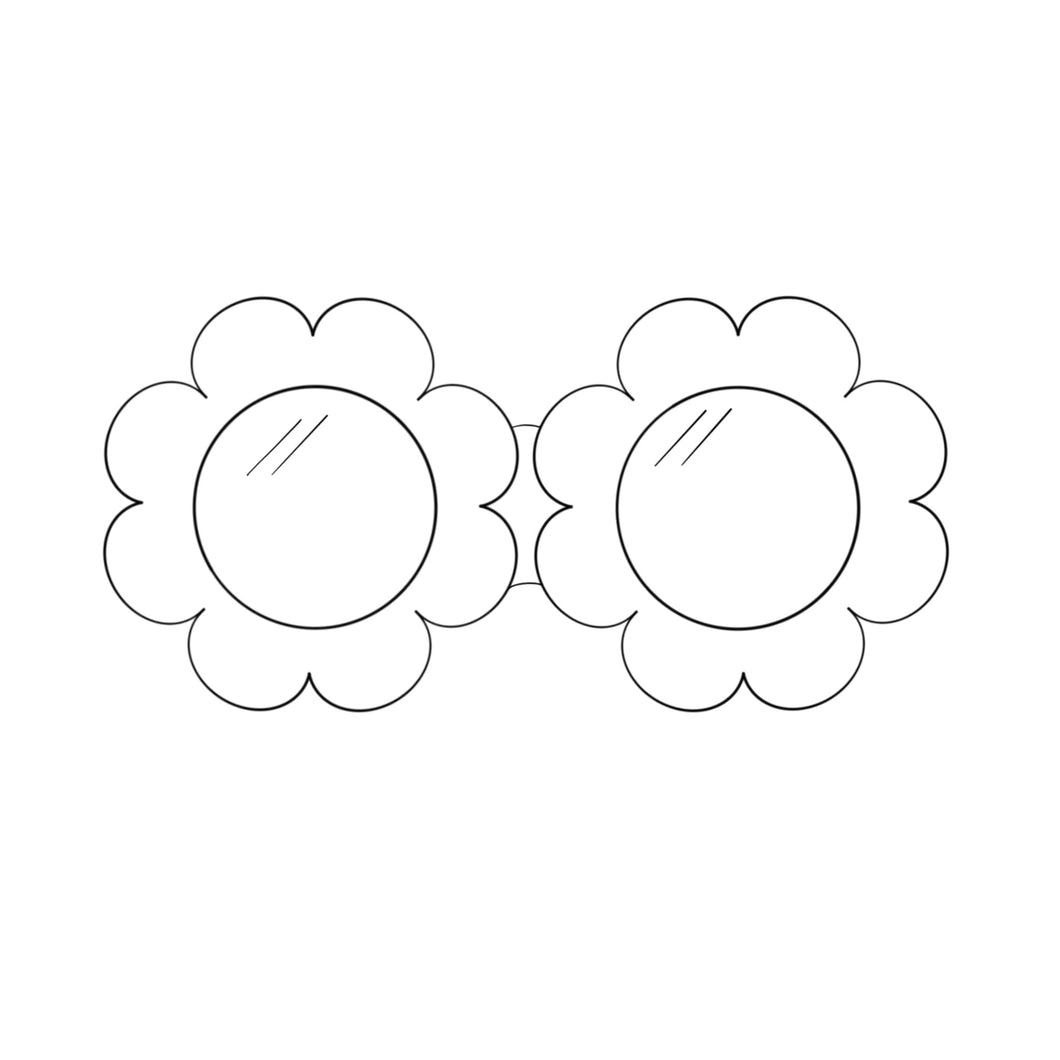 Flower Glasses Cookie Cutter