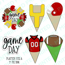 Load image into Gallery viewer, Football Platter Cookie Cutter STL Digital File
