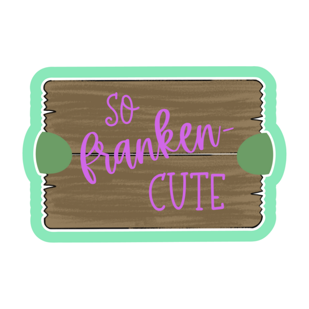 Frankenstein Plaque Puzzle Cookie Cutter STL Digital File