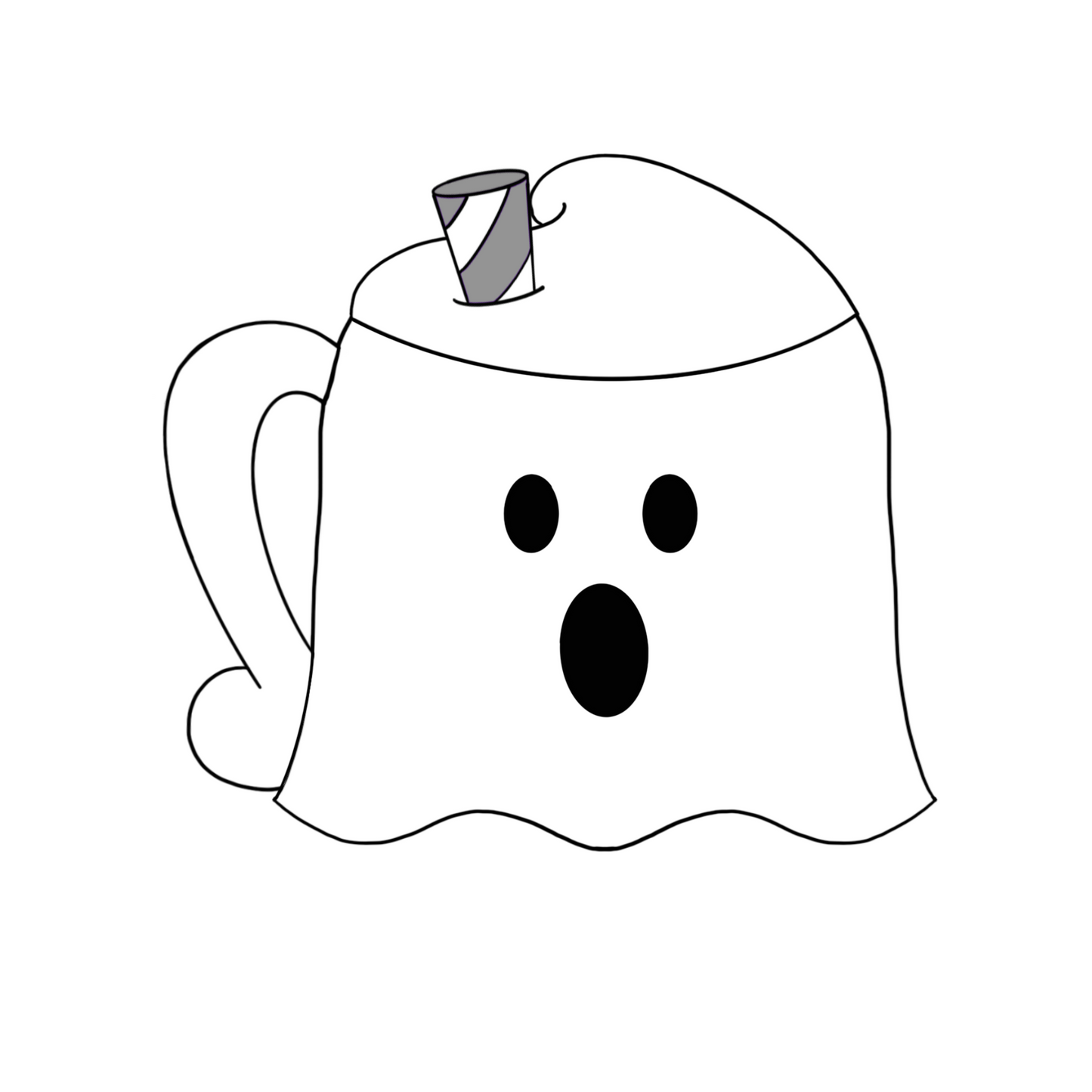 Ghost Mug Cookie Cutter STL Digital File