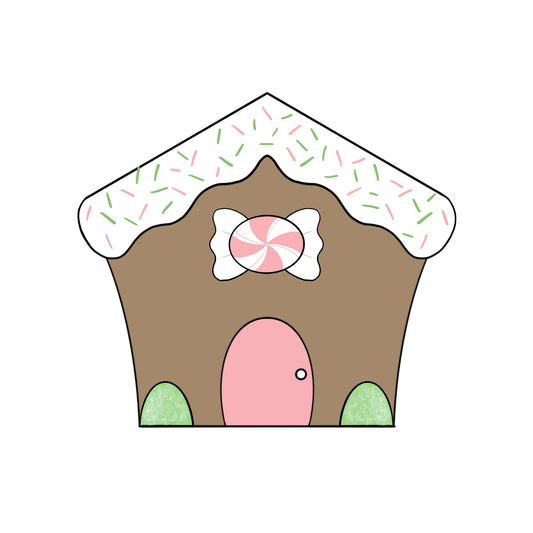 Gingerbread House  Cookie Cutter STL Digital File