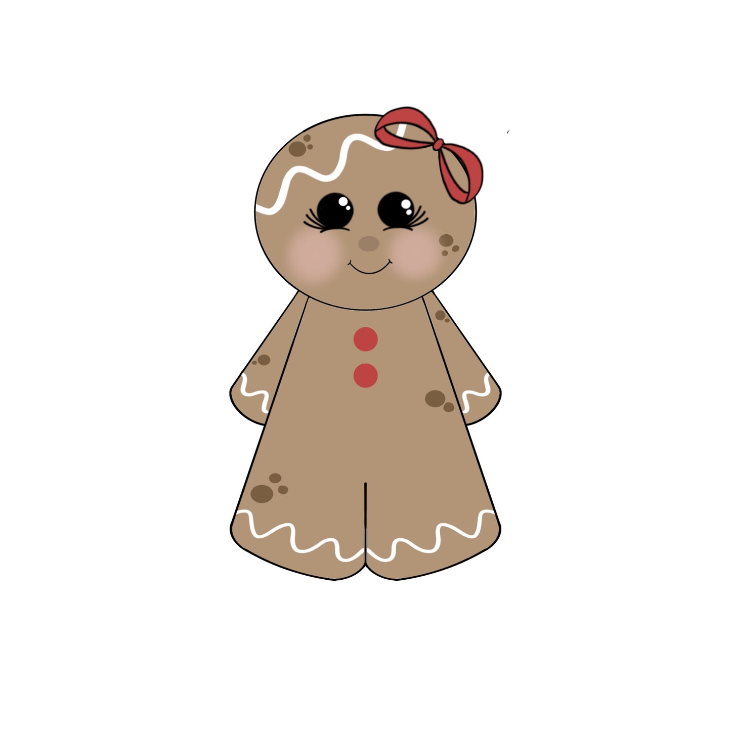 Gingerbread Girl Cookie Cutter STL Digital File
