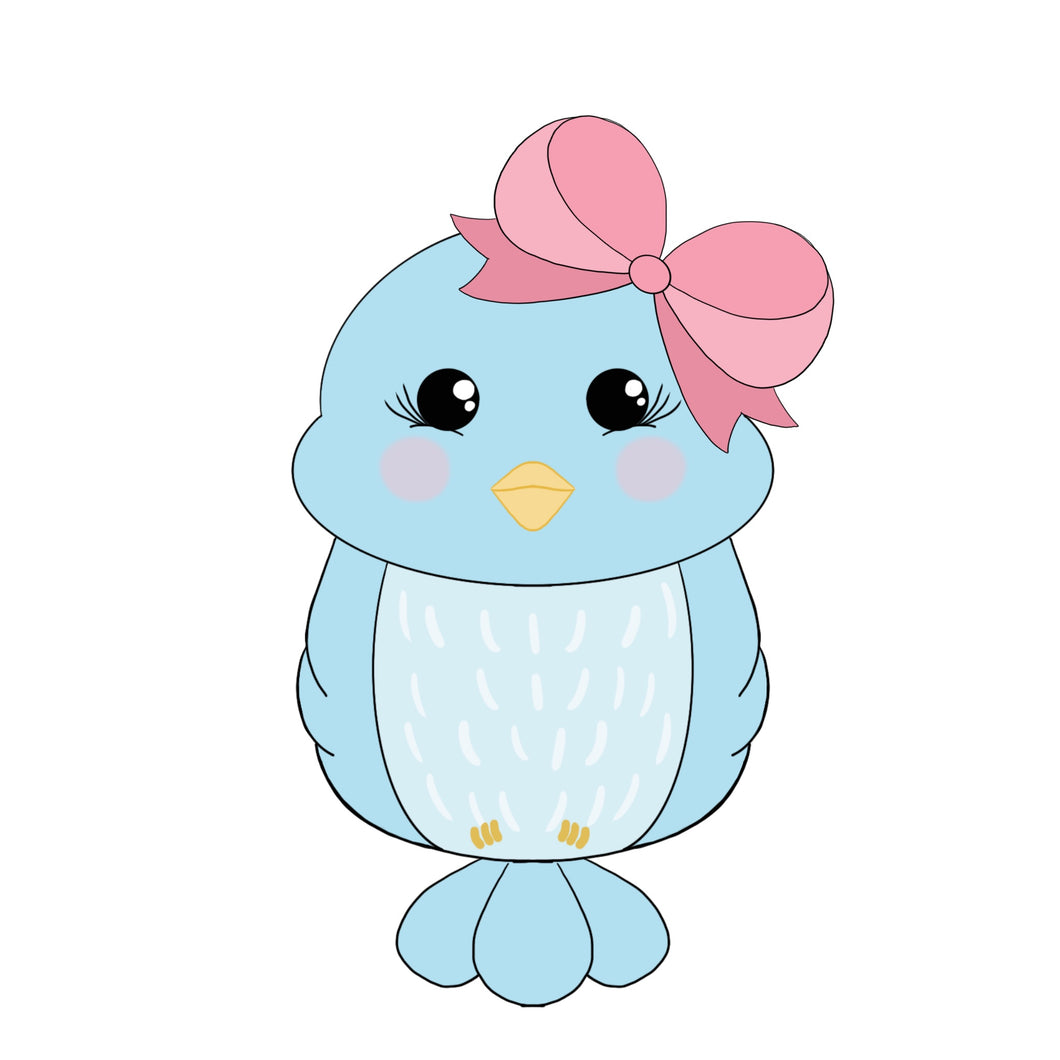 Girly Chubby Bird Cookie Cutter STL Digital File