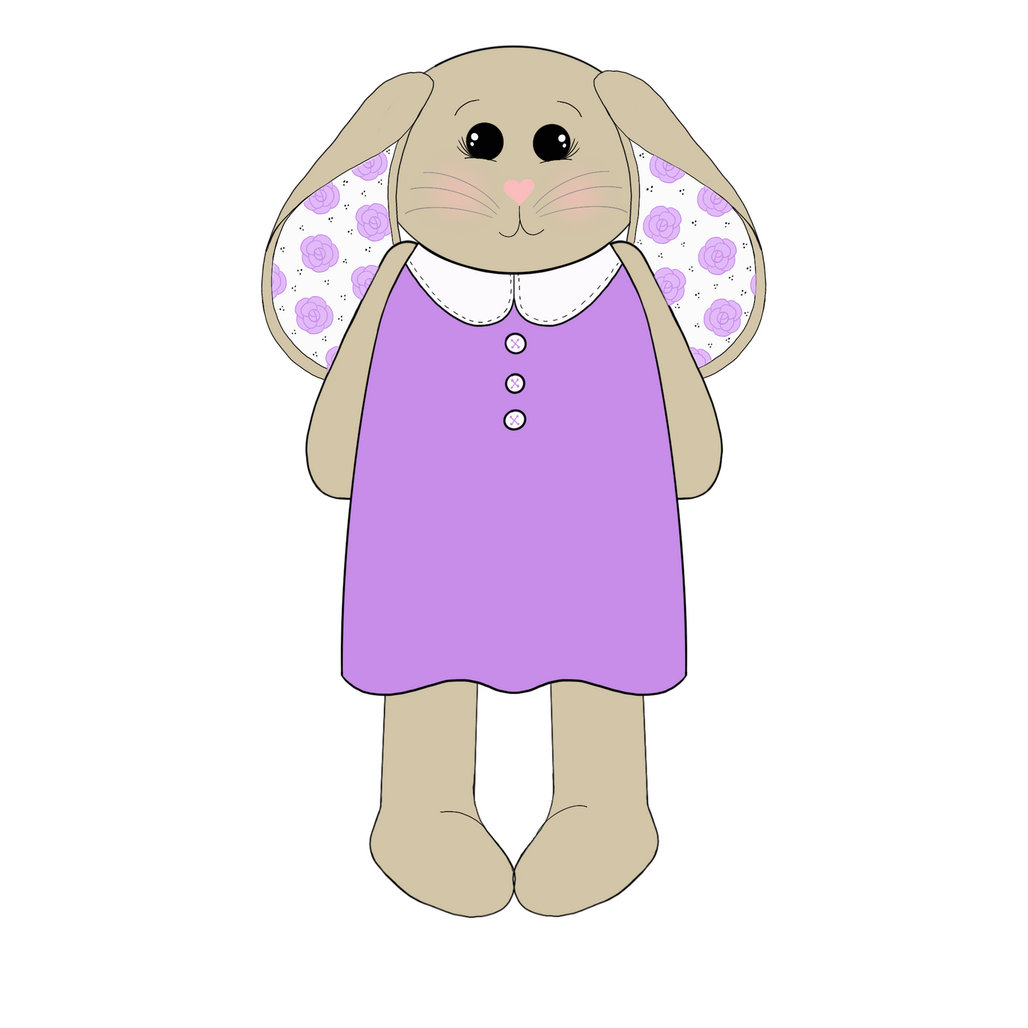 Rag Doll Bunny Girl Cookie Cutter STL Digital File