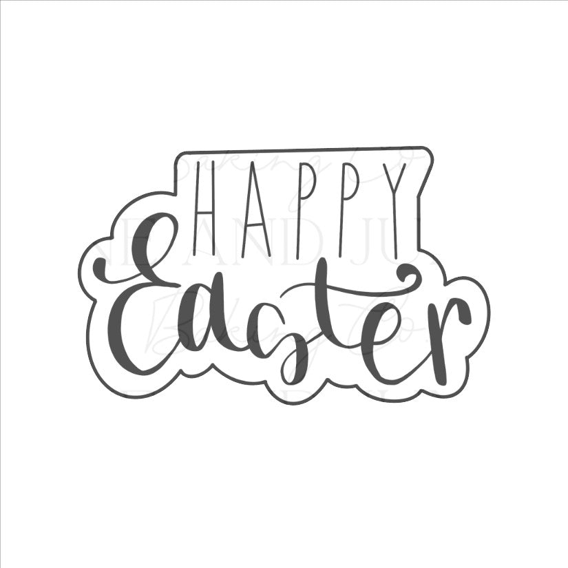 Happy Easter Cookie Cutter STL Digital File