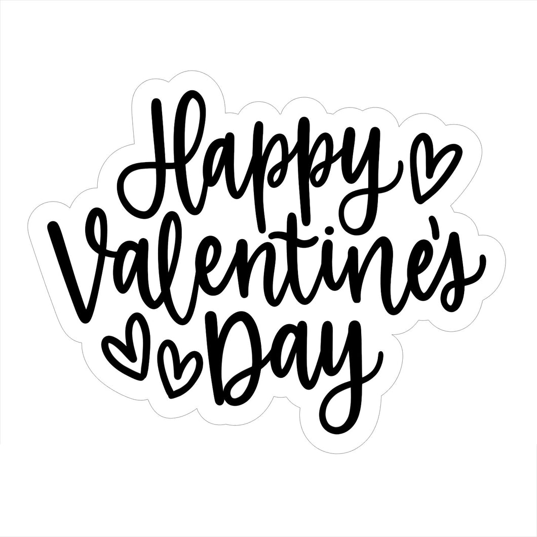 Happy Valentine's Day Script Cookie Cutter