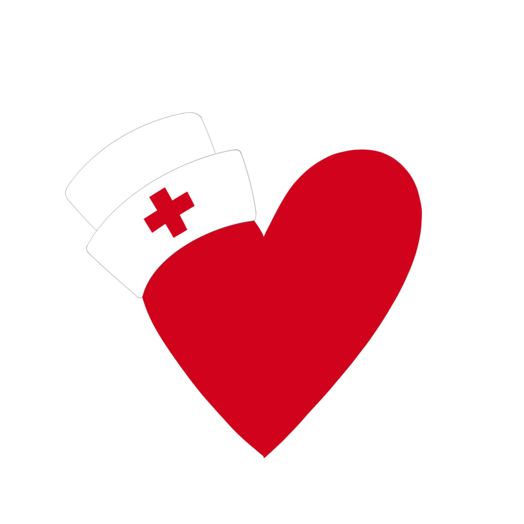 Heart with Nurse Hat Cookie Cutter STL Digital File