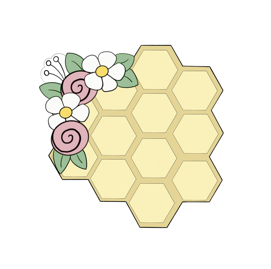 Floral Honeycomb Cookie Cutter
