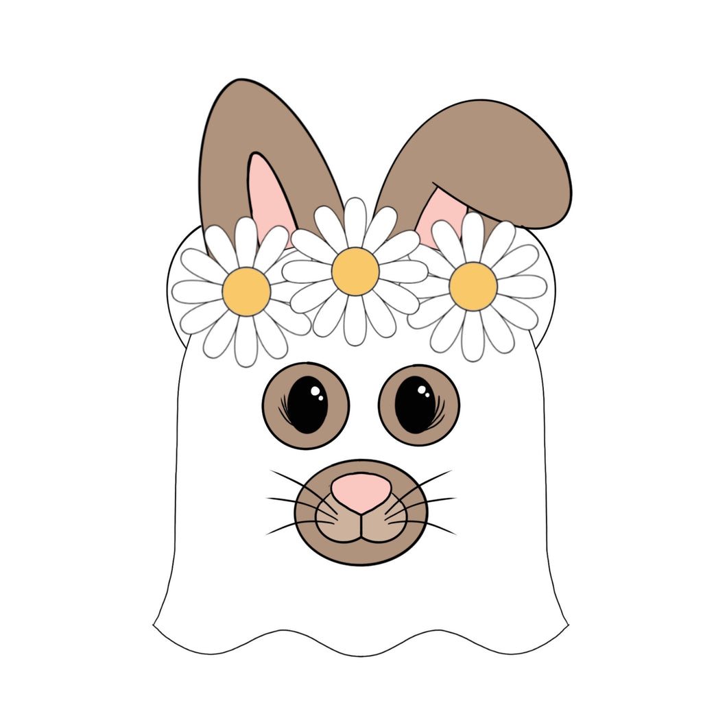 Hippie Bunny Ghost Cookie Cutter STL Digital File