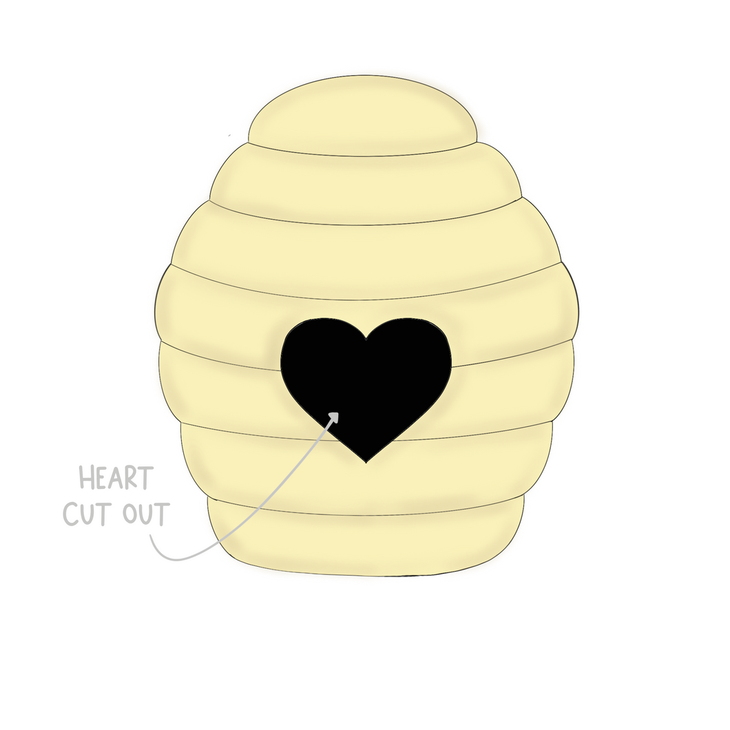 Beehive with Heart Cut Out