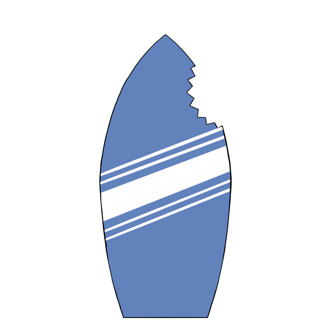 Surfboard With Shark Bite Cookie Cutter STL Digital File