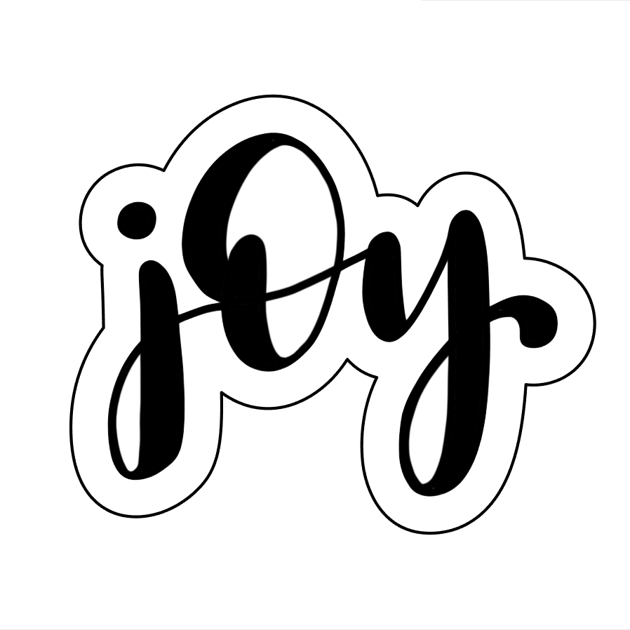 Joy Cookie Cutter STL Digital File