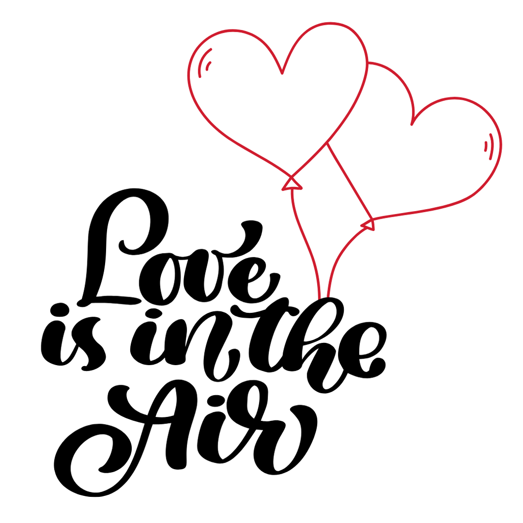 Love is in the Air (Balloons) Cookie Tag, 2 inch