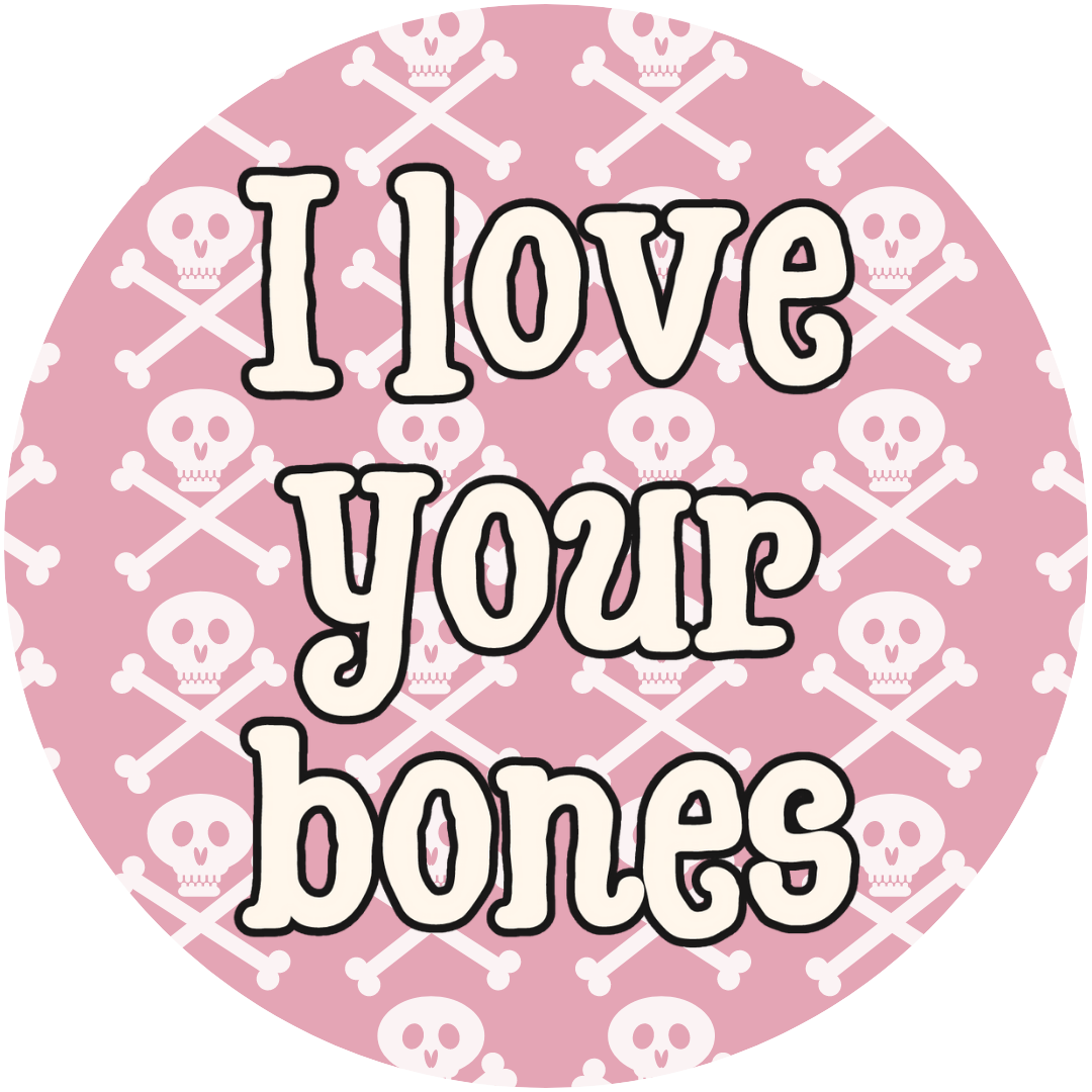 Love Your Bones 2 Cookie Tag, 2 inch