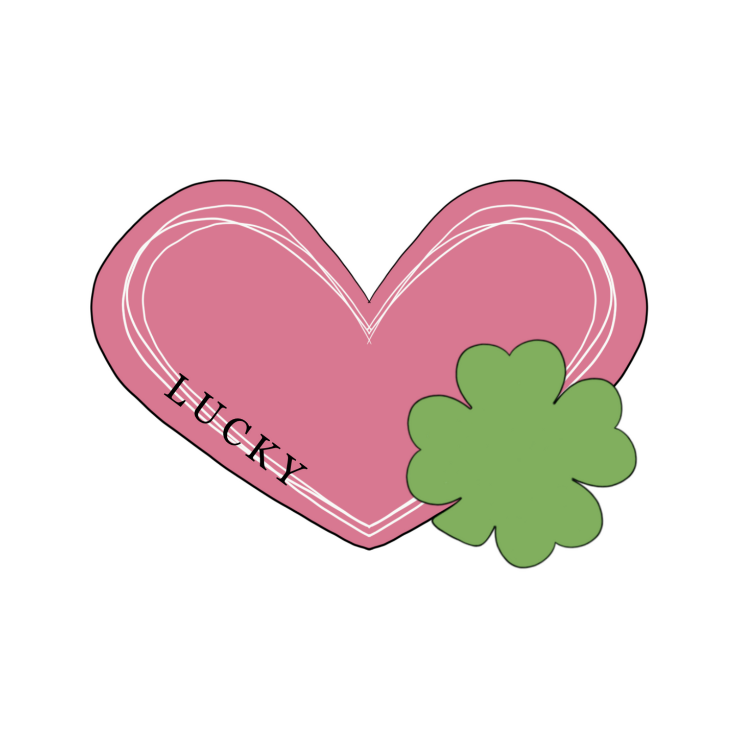 Lucky Heart Cookie Cutter STL Digital File