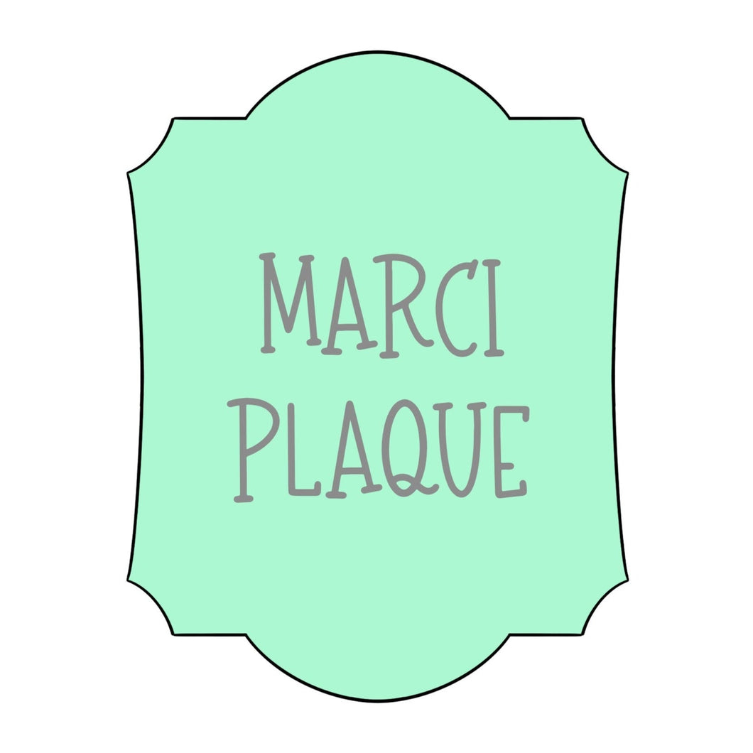 Marci Plaque Cookie Cutter & STLs